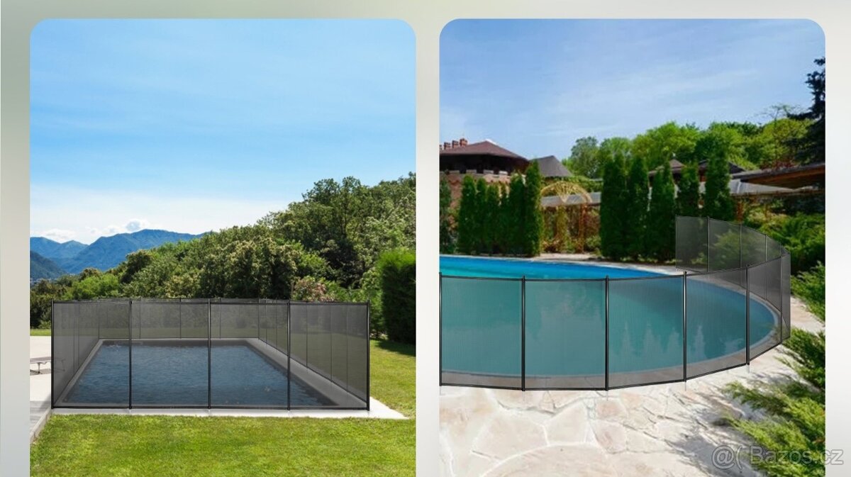 Odnímatelné bezpečnostní oplocení bazénu 1,2 x 14,6 m - 2