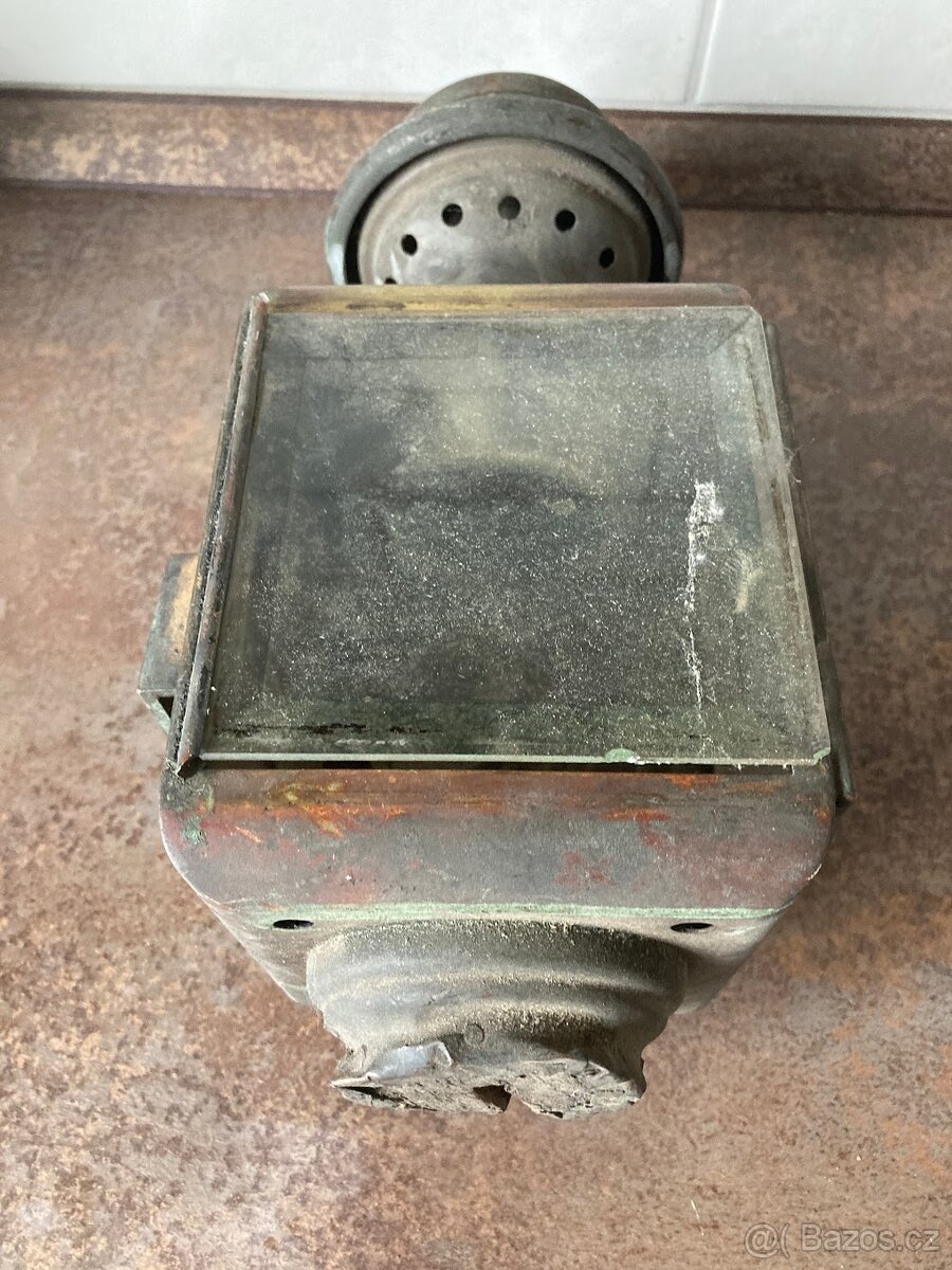 Starožitná mosazná lucerna pro kočáry - 2