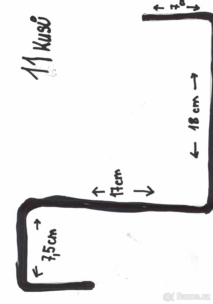 Železné háky na květinové truhlíky ocelové masivní - 2