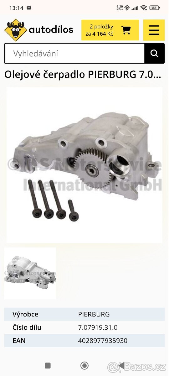 Olejové čerpadlo BMW - 2