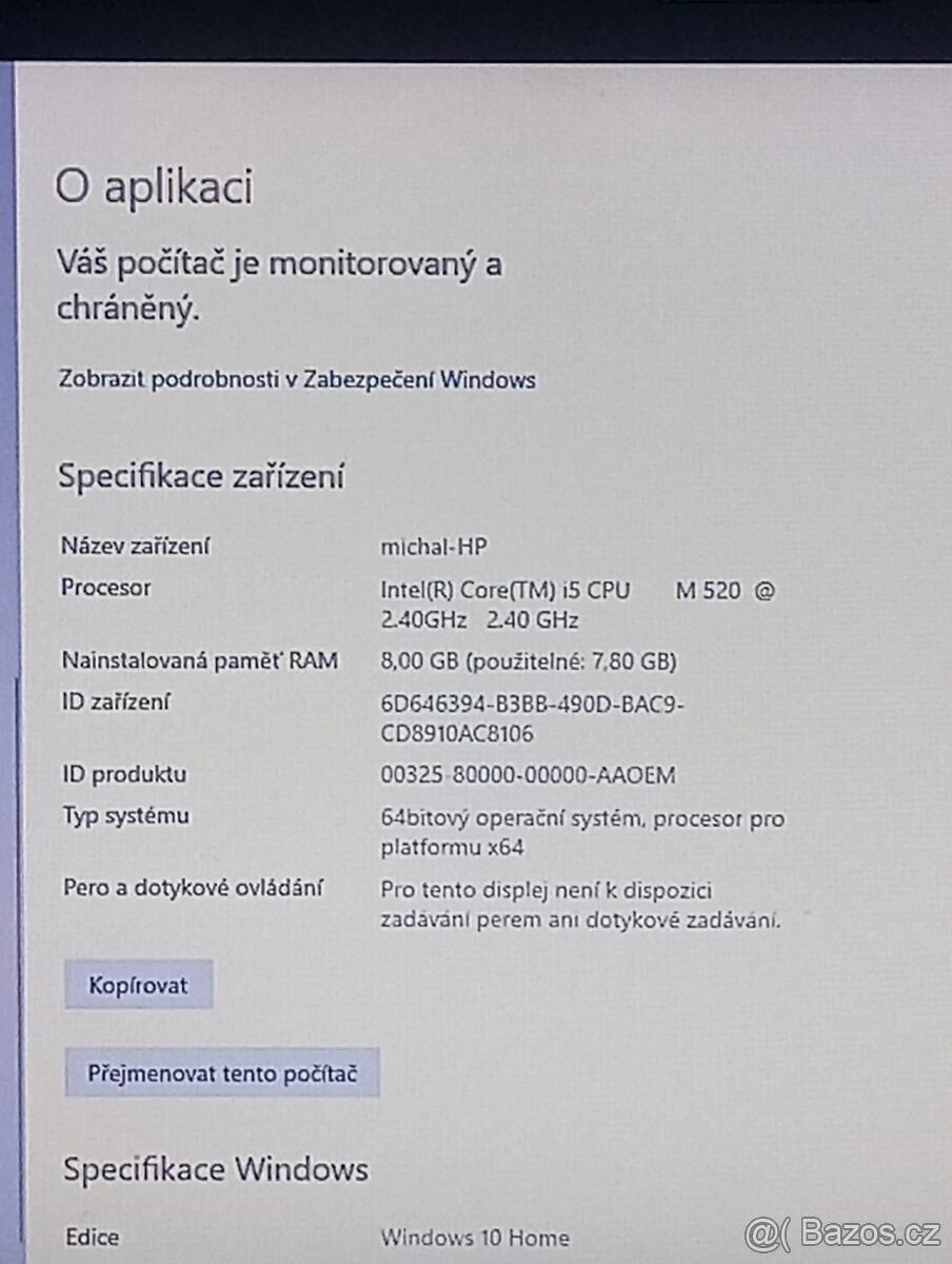 Prodám hp probook 4520s core i5 funkční - 2