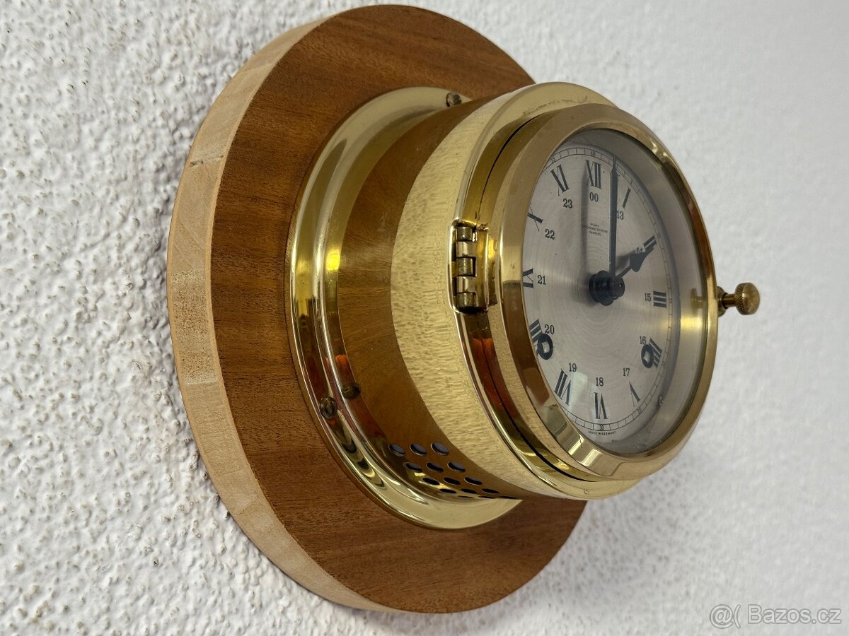 Mosazné lodní hodiny Wempe mechanické námořní bití - 2