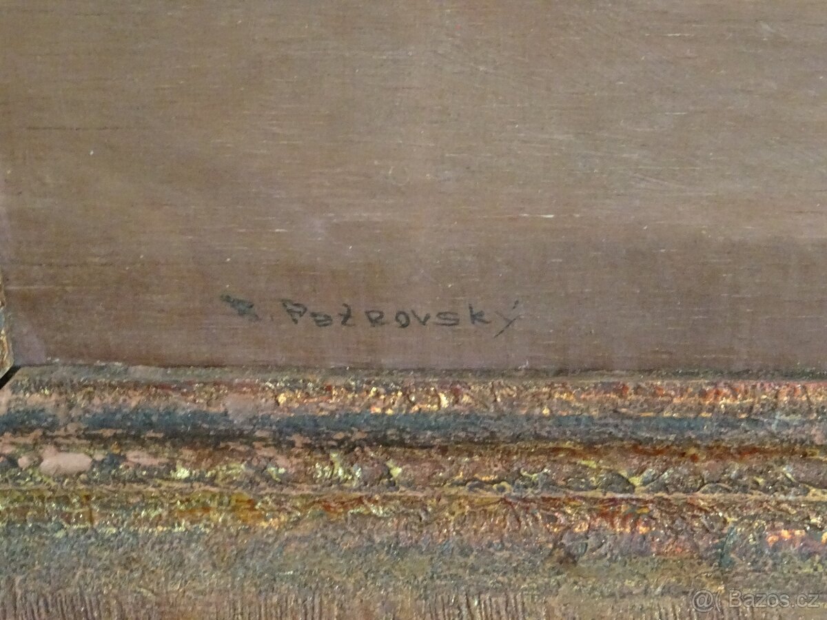 Obraz květiny Pozrovský - 60x80 cm - olej na dřevě - 2