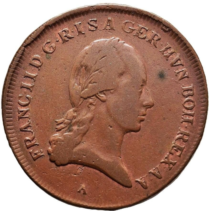 František II., 3 krejcar 1799 A, vzácnější, měď, 31 mm, 17 g - 2