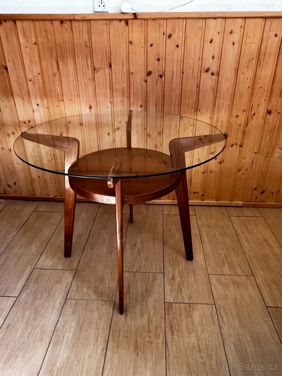Originál konferenční stolek s dvěma křesly z 60.let - 2