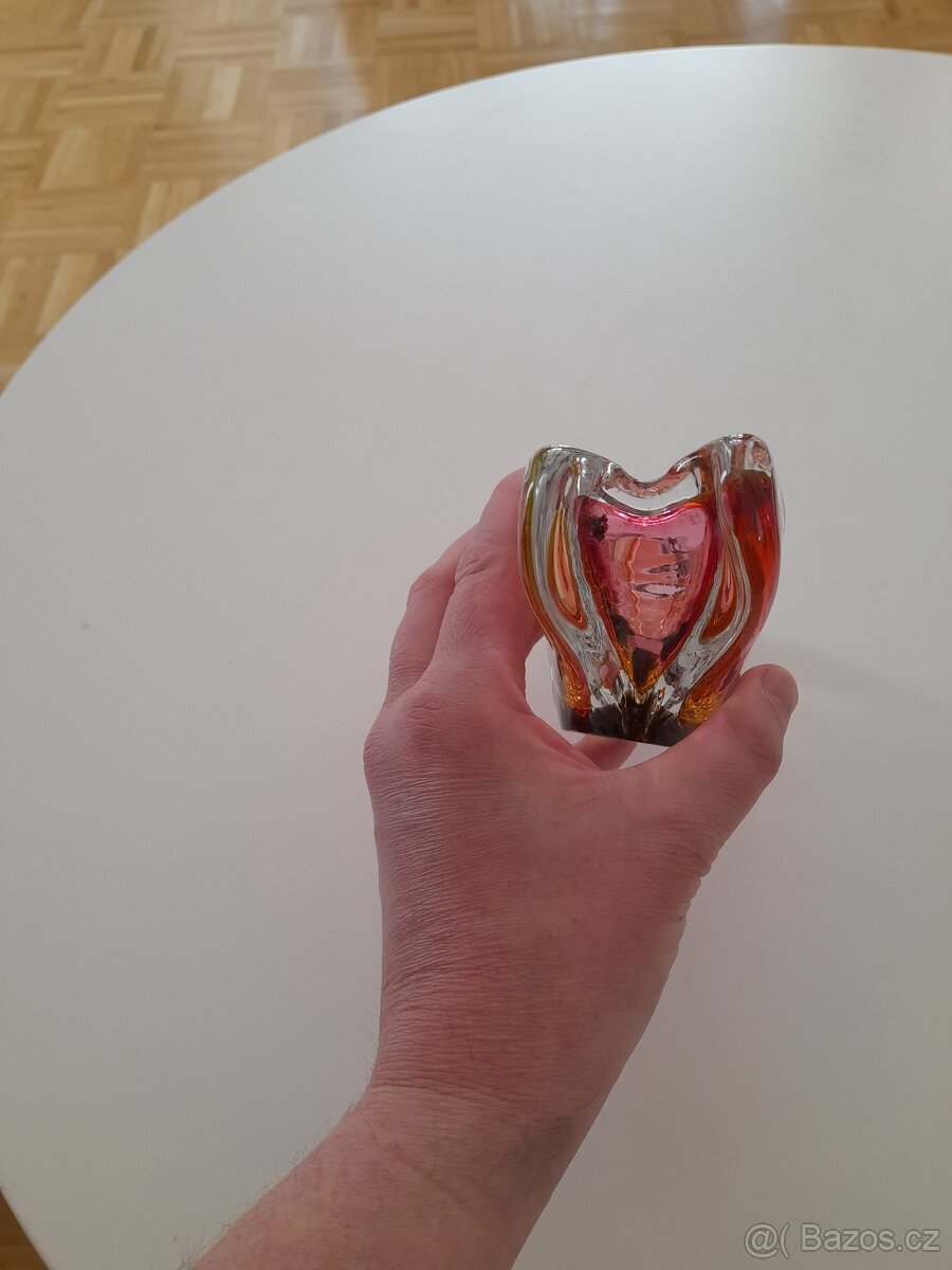 Hutní sklo - miska z 80. let - 2