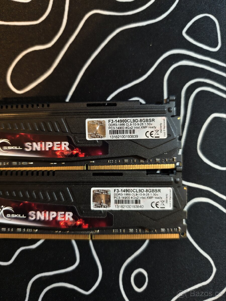 Paměť RAM 2x4GB DDR3 SNIPER - 2