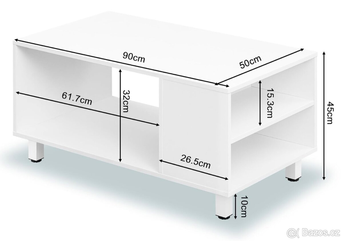 Bílý konferenční stolek - 2