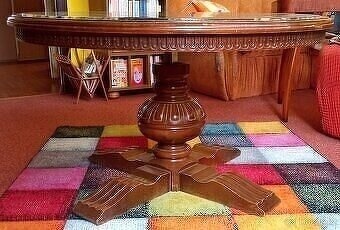 STŮL KULATÝ S MRAMOROVOU DESKOU - 2