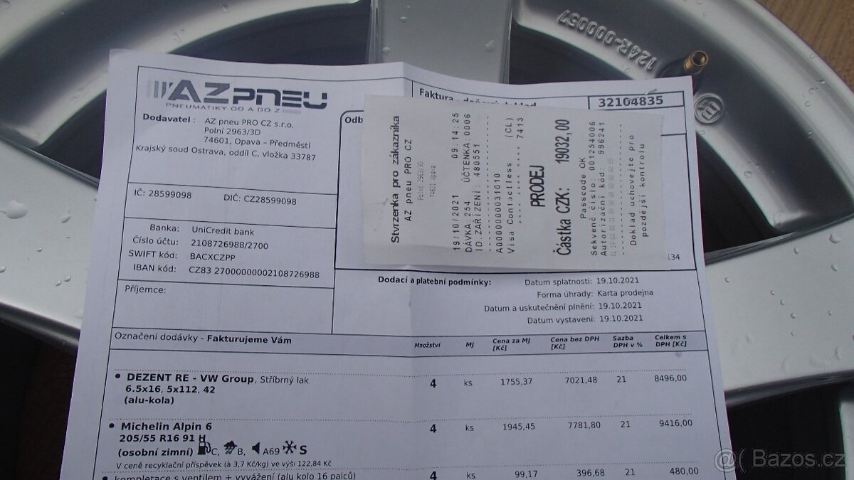 ALU KOLA -ŠKODA OCTAVIA,VOLKSWAGEN -16-CTKY - 2