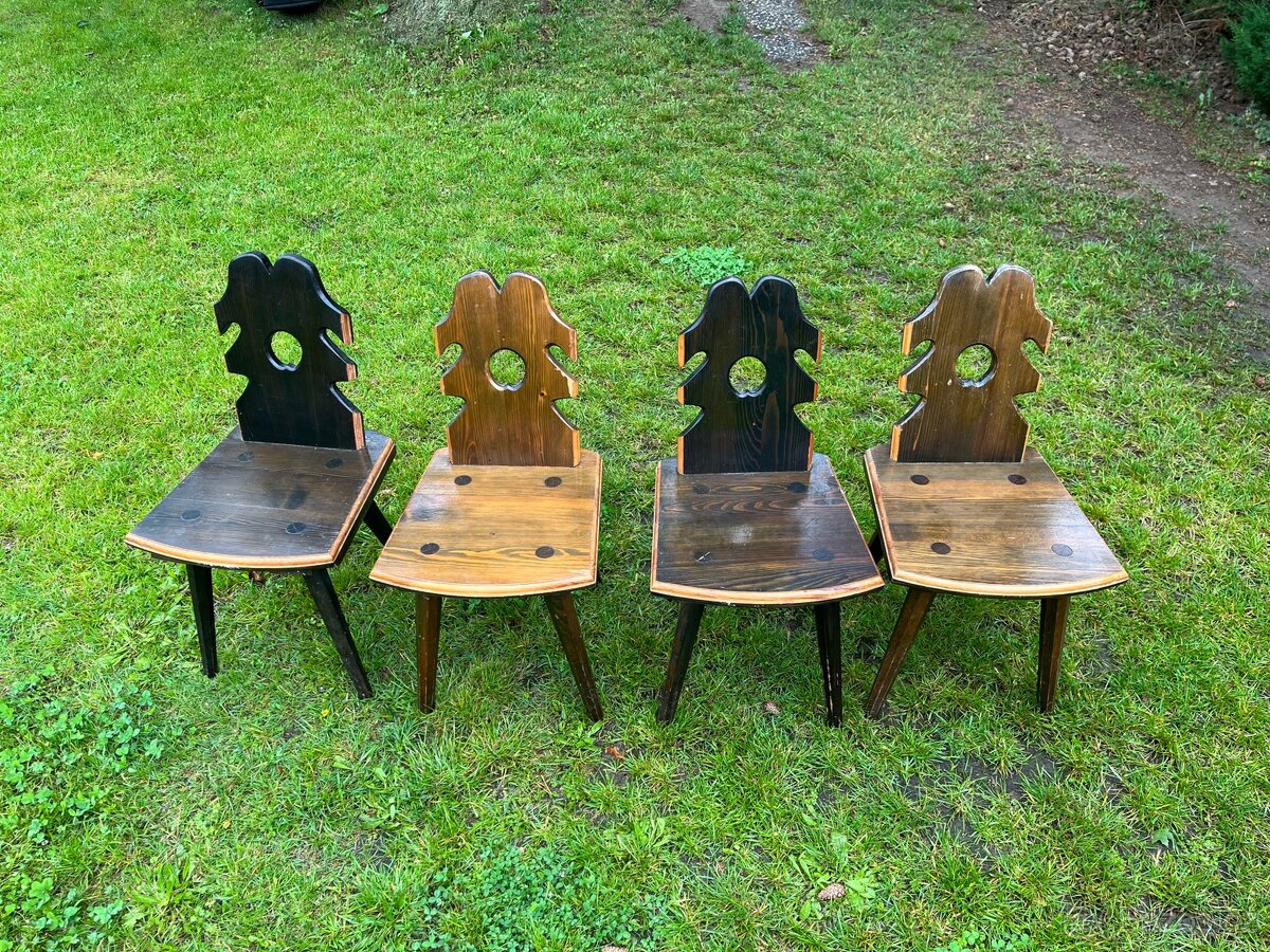 Chalupářské židle rustikální - 2