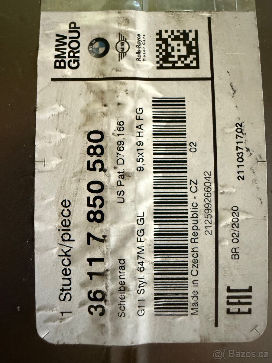 9,5x19 BMW 7 DISKY DOUBLE SPOKE 647M - 2