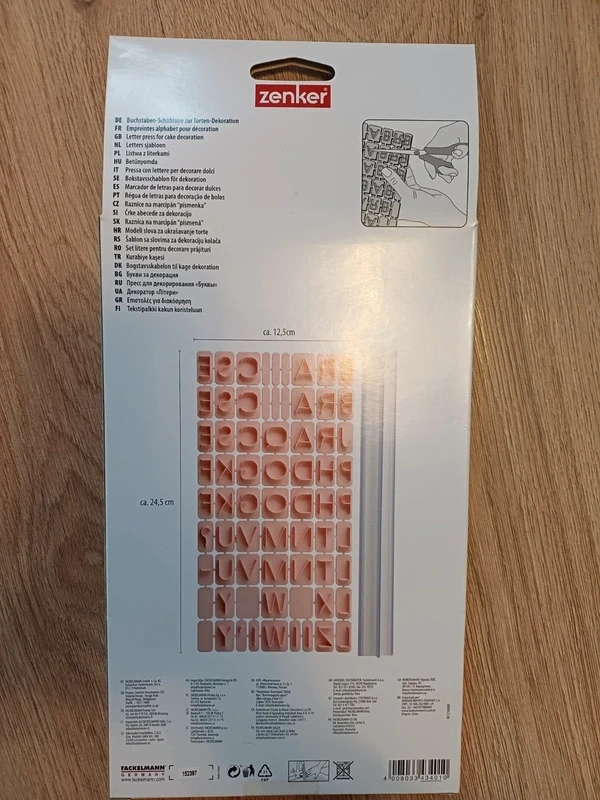 Razítka písmena/číslice na ozdobu dortu Zenker - 2