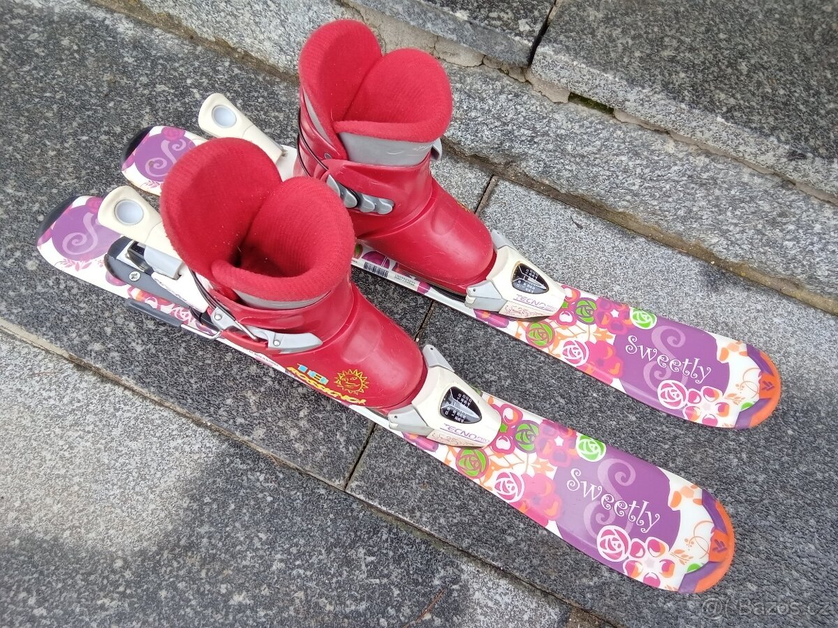 Dětské lyže 70 cm a boty - 2