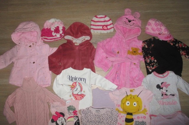 Dívčí velký balík oblečení, 68/74/80/86/92, bunda, zatepleté - 2