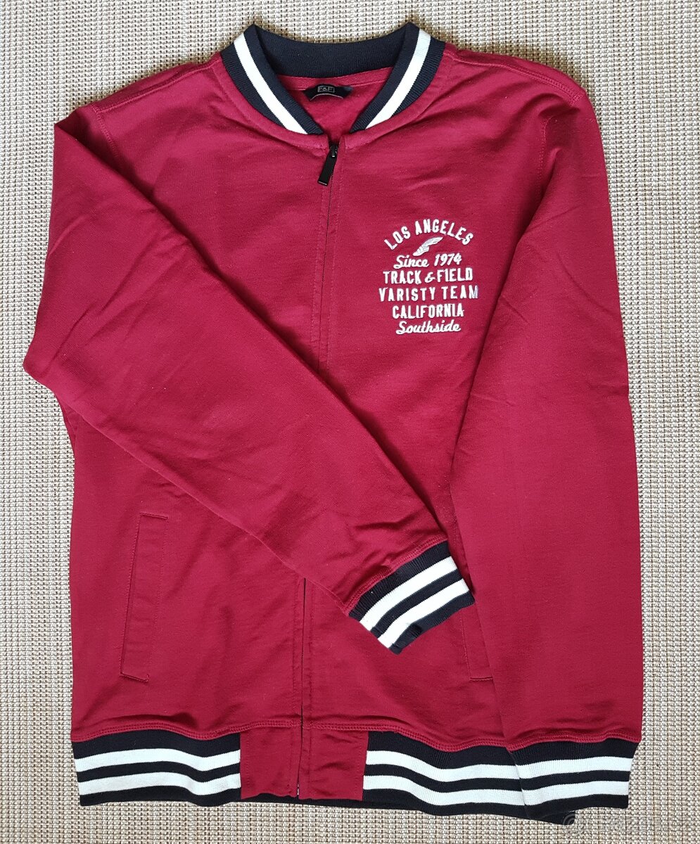 Mikina červená na zips (M) - 2