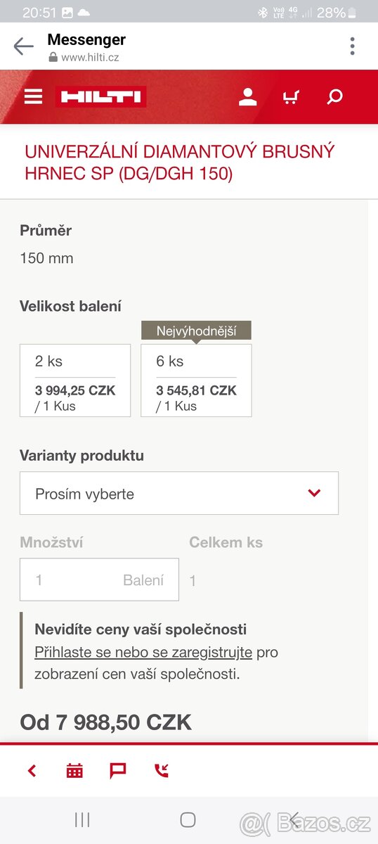 Diamantové hrnky hilti - 2