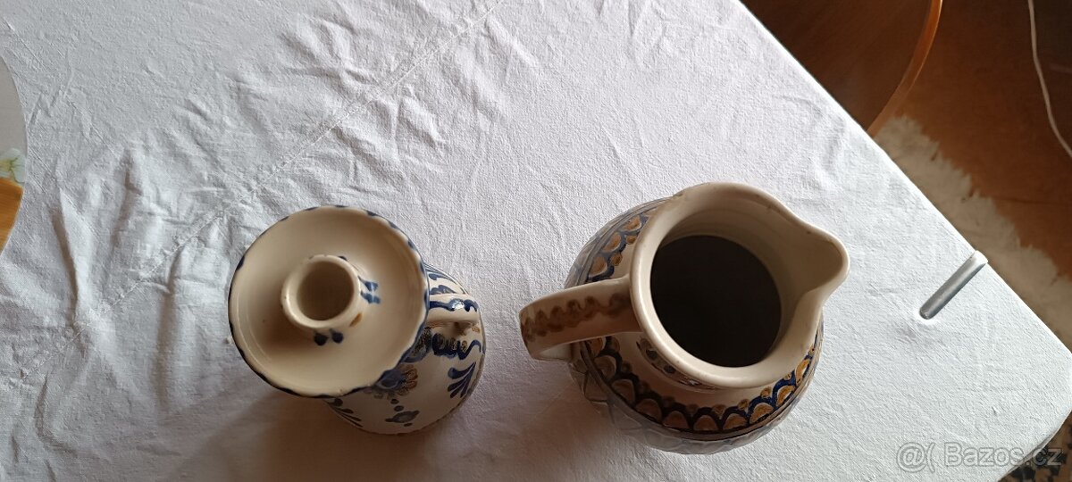 Keramický svícen a džbán - 2