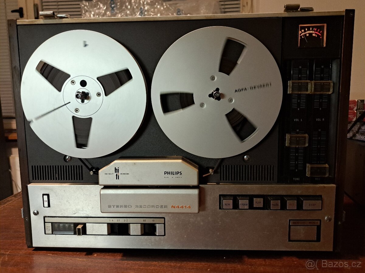 Kotoučový magnetofon Philips N4414 po servisu - 2