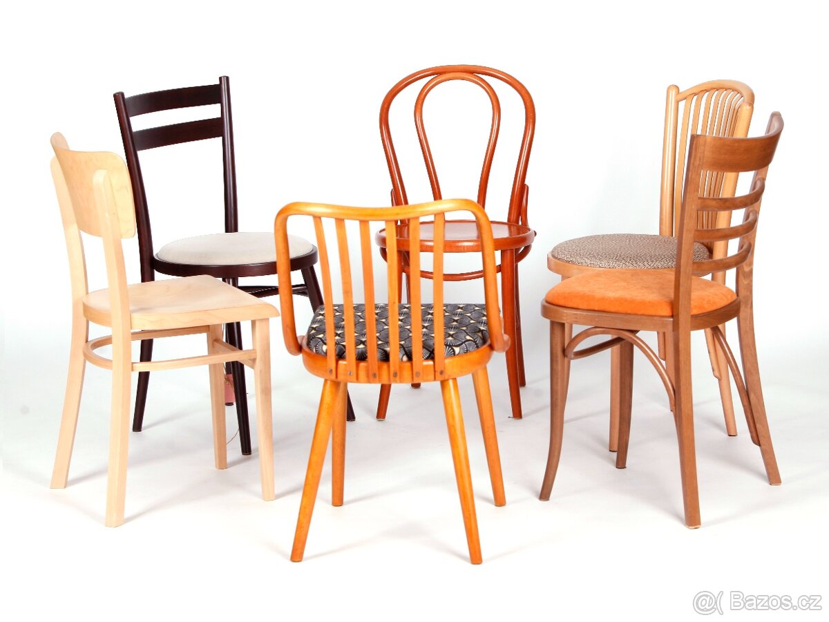 Židle TON, mix 6 ks, nikdy nepoužité. - 2