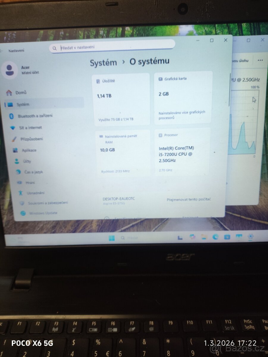 Herní notebook Acer - 2