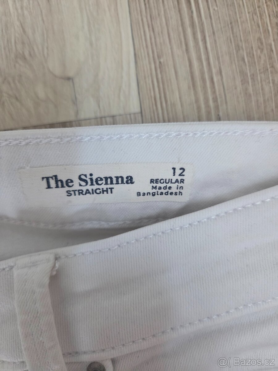Bílé elastic. džíny Marks Spencer UK 12/M/L - 2