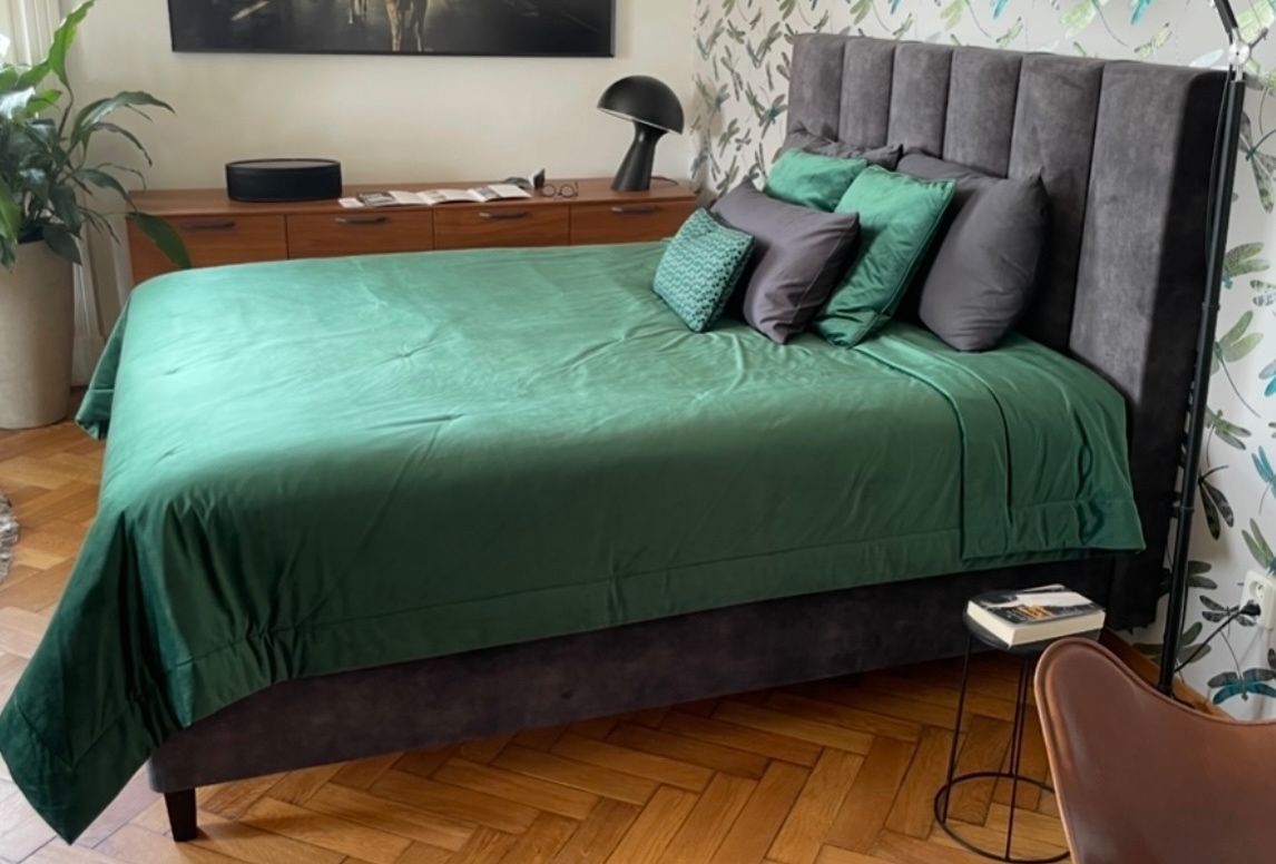 Prodám zelený sametový přehoz - 2