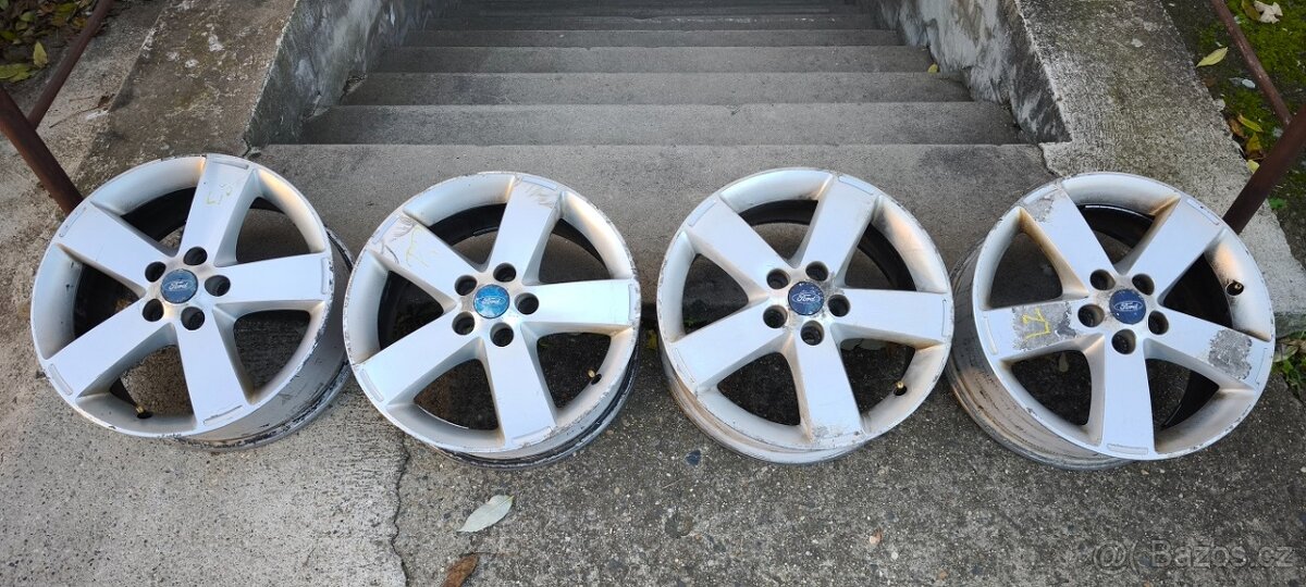 Sada orig.alu kol Ford S-Max 7Jx17H2ET55 5x108,nové ventilky - 2