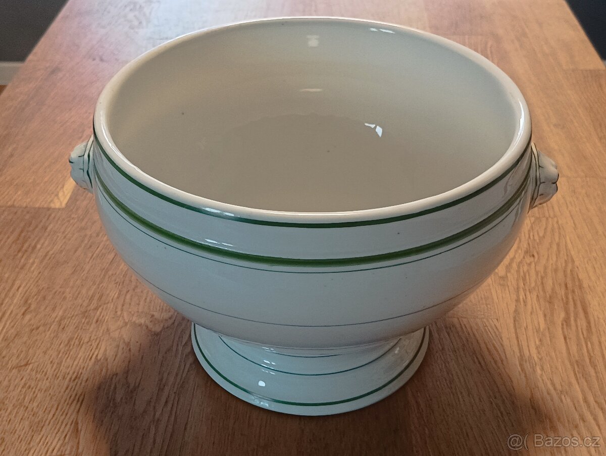 STAROŽITNÁ SECESNÍ PORCELÁNOVÁ MÍSA PIGOIS & JACQUET FRANCIE - 2