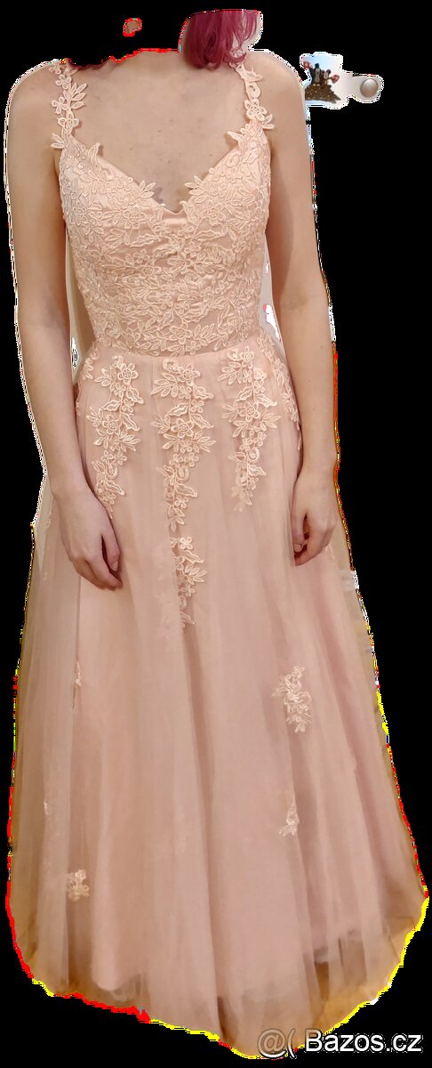 Maturitní plesové šaty růžové - 2