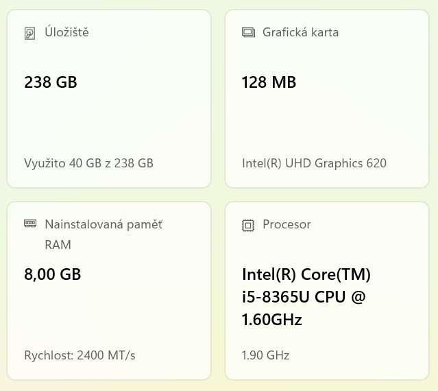▼DELL Latitude 5400 - 14" / i5-8365U / 8GB / SSD / ZÁR▼ - 2