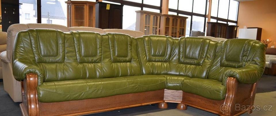 Luxusní kožena rohova sedačka - 2