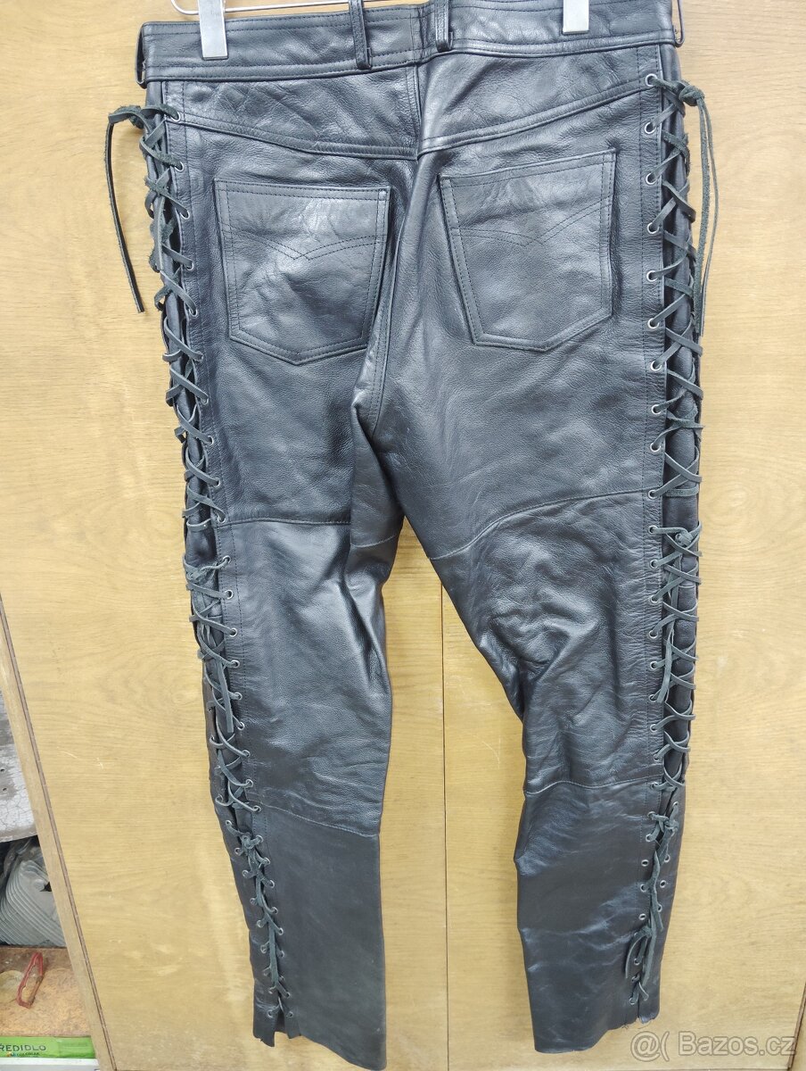 Moto kalhoty chopper kůže - 2
