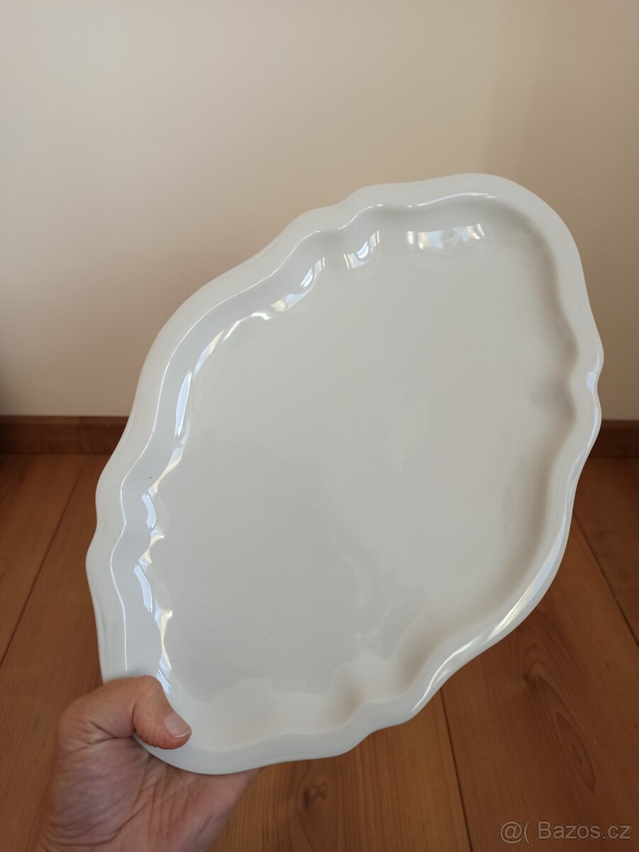 Porcelánový retro tác na cukroví - 2