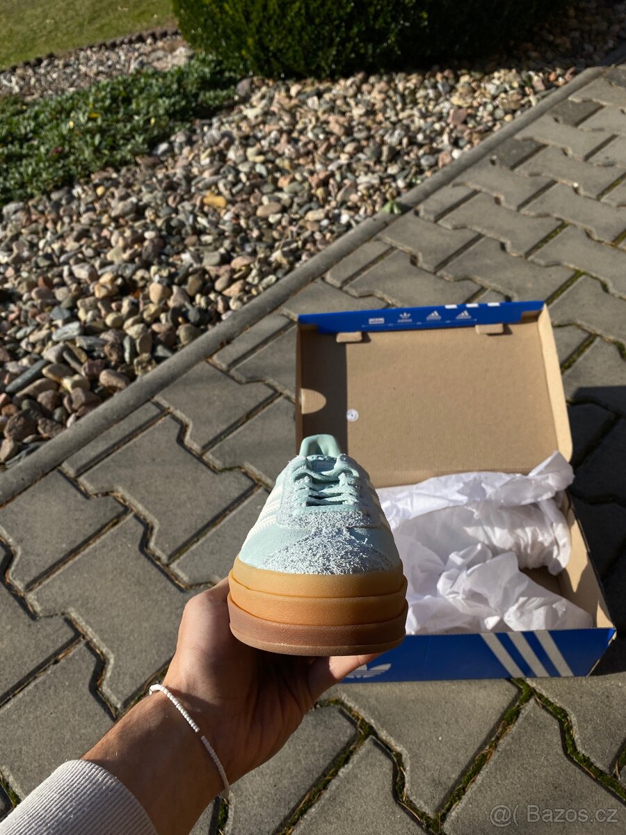 💚 Adidas Gazelle Bold Ash Green - 2