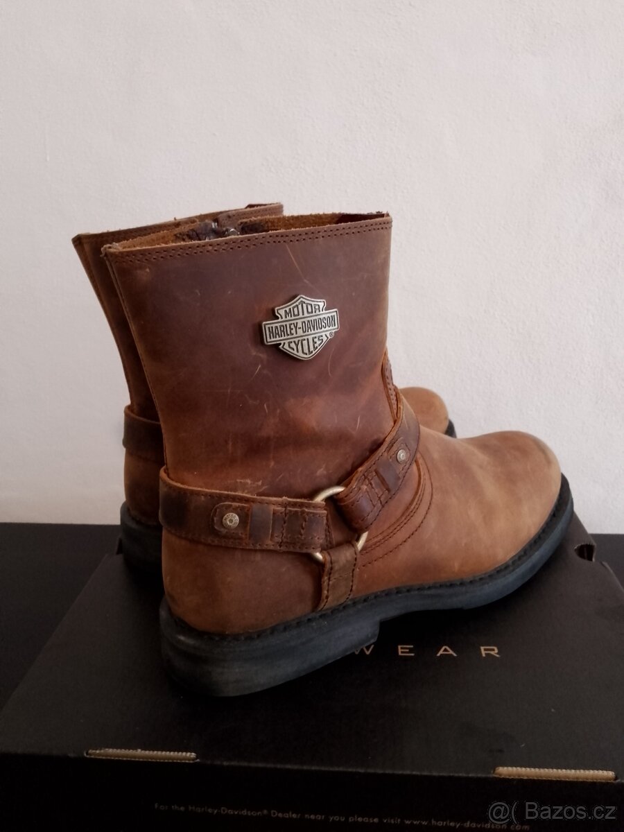 Harley Davidson, pánské kovbojské/motorkářské boty, vel. 45 - 2