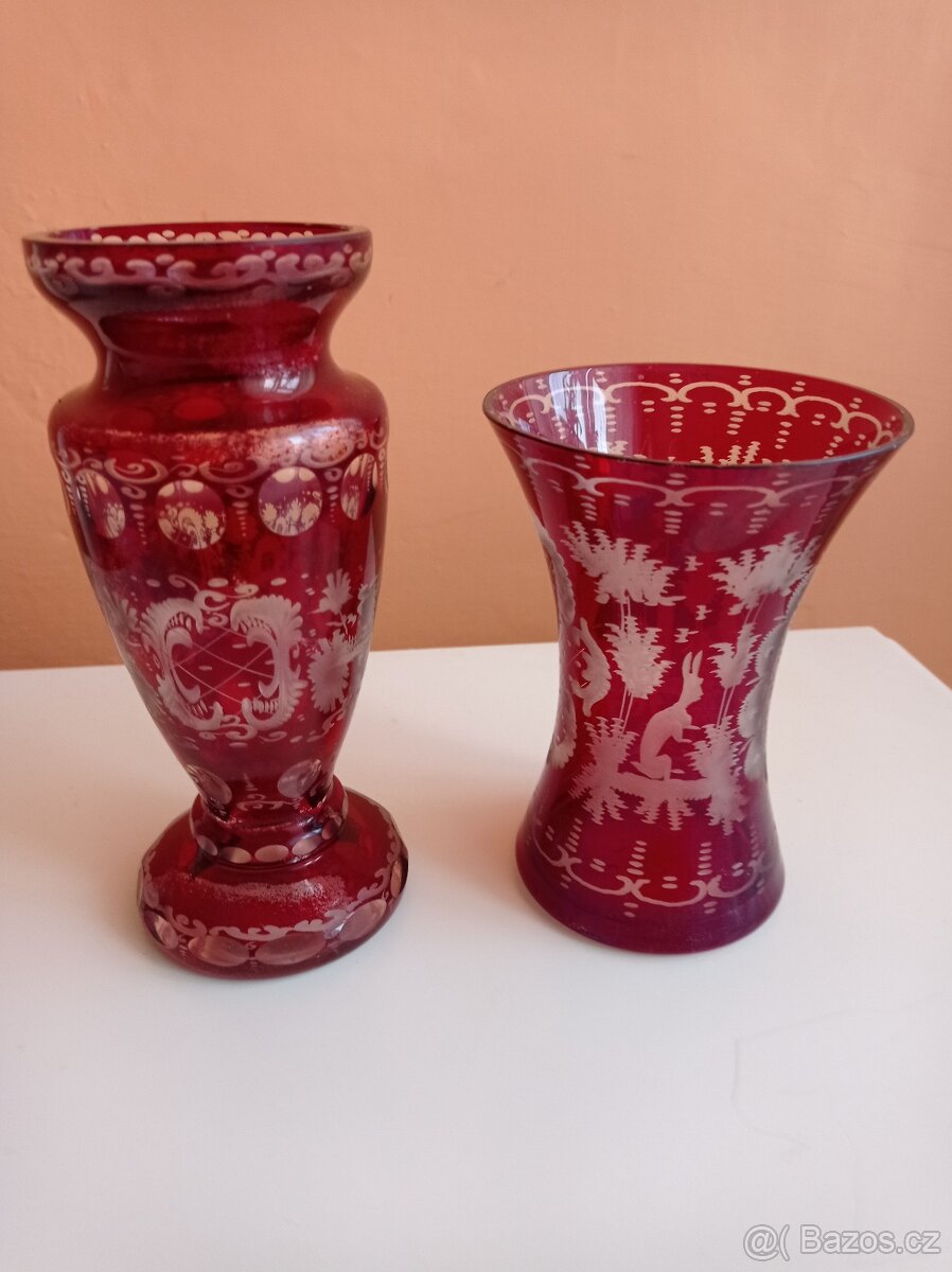 Egermann rubínové sklo - 2