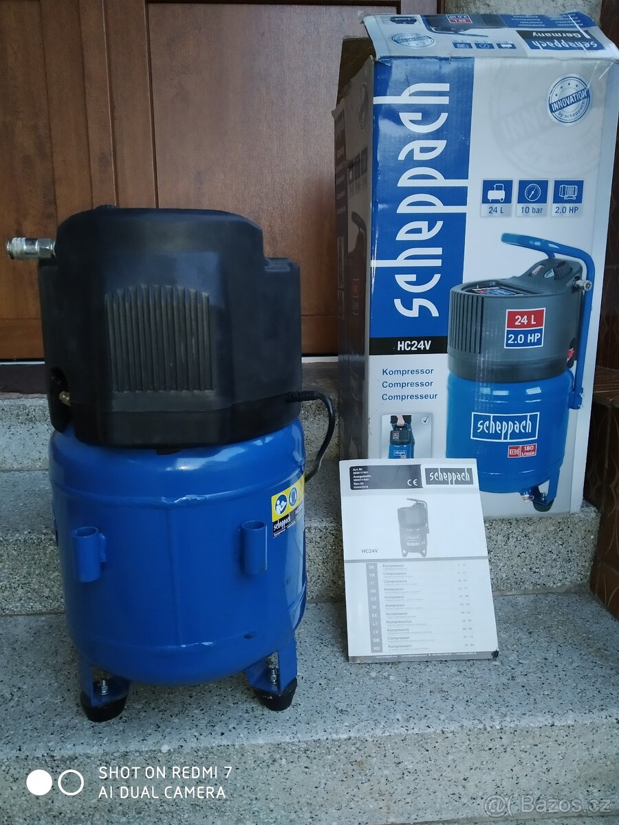 Prodám Bezolejový kompresor Scheppach HC 24 V -10 Barů... - 2