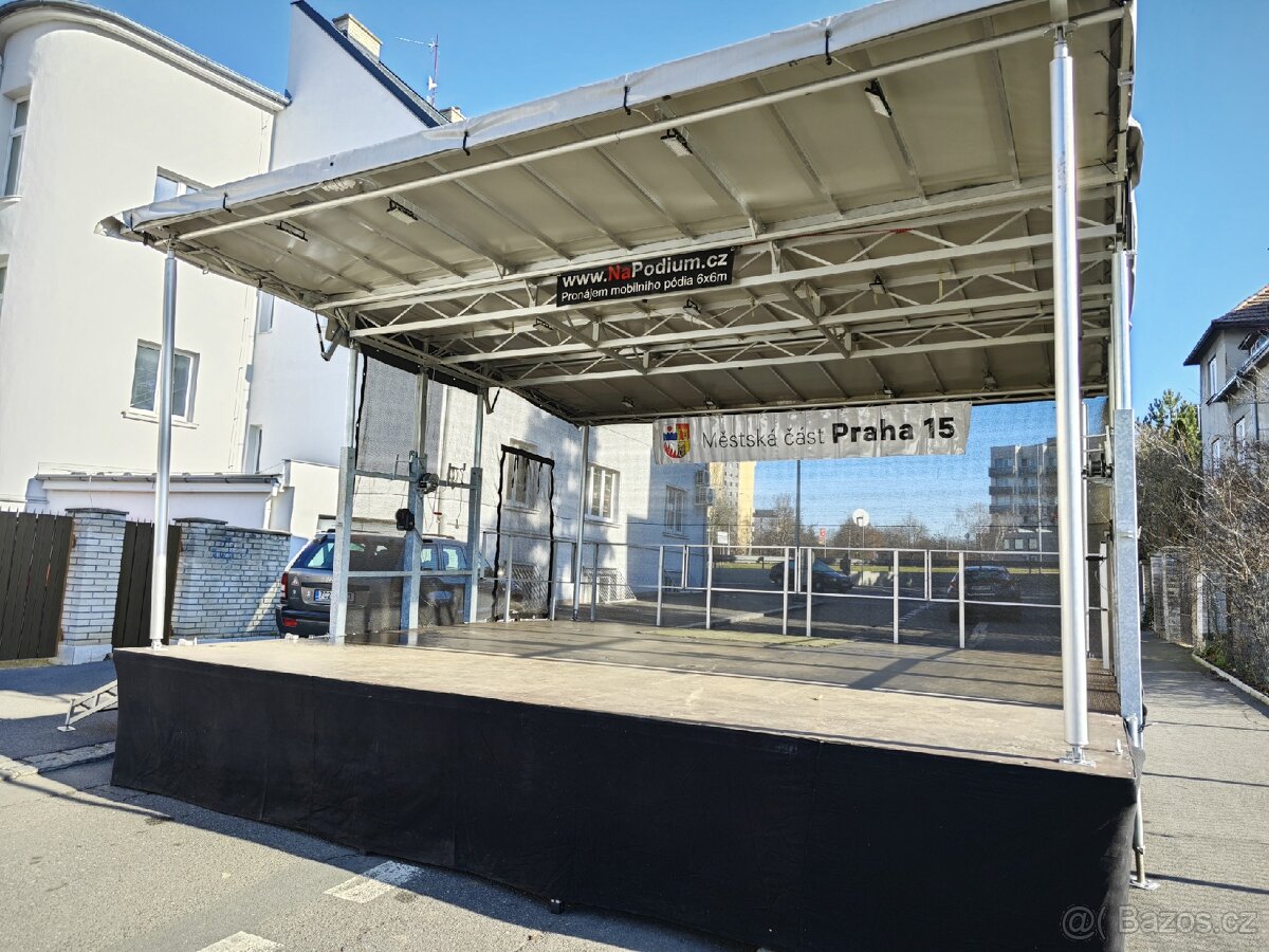 Mobilní pódium. 6x4m, 6x6m, 8x6m - 2