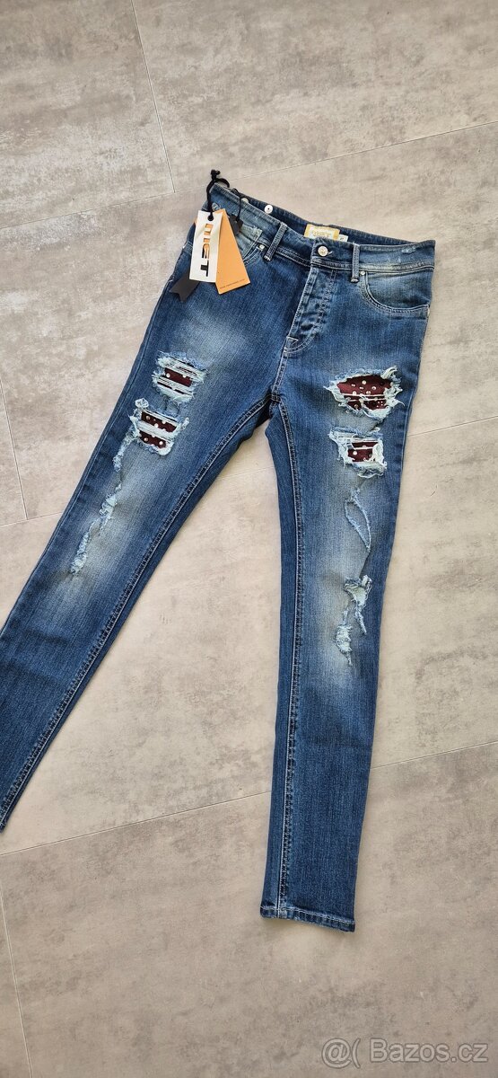 Elegantní trhané džíny Met - 2