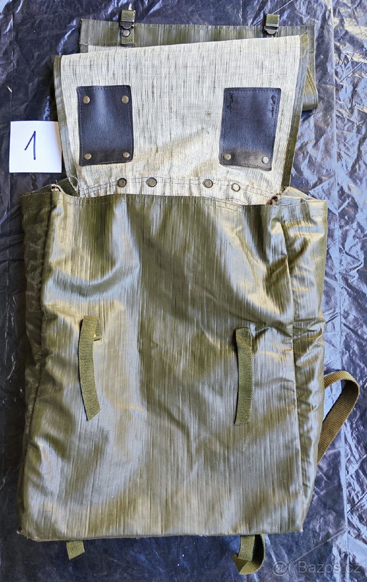 Staré trampské batohy a brašny - Pogumované - 2