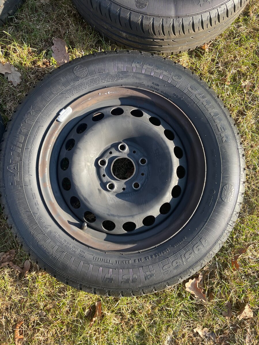 Prodám-Sadu plechových disku 5x112,ET43,195/65/15/91H - 2