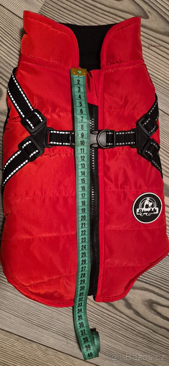 Zimní bundička pro psa,vespod fleesová,teplá,vel.L - 2