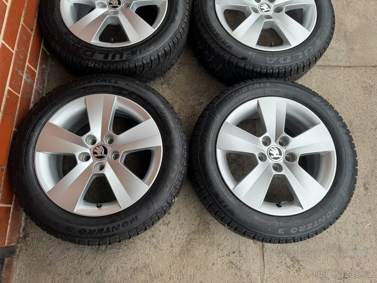 Alu 15" 5x100 škoda MATONE zimní 85% F3 pěkné - 2