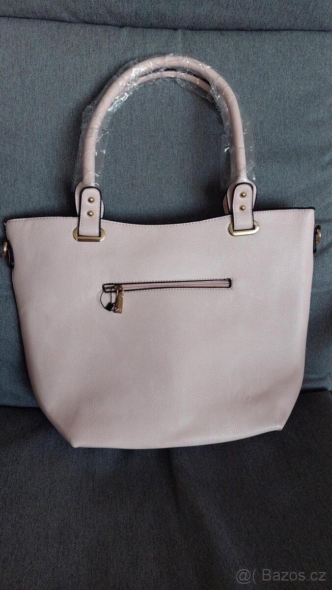 Větší světle růžová kabelka - SLEVA - 2