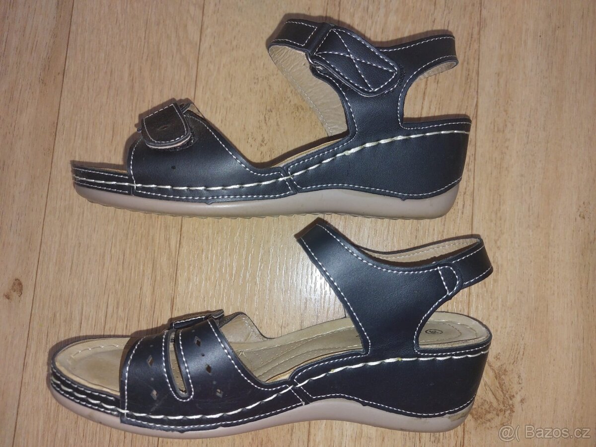 Sandály, kozačky, vel 36/37, svetr M/L - 2