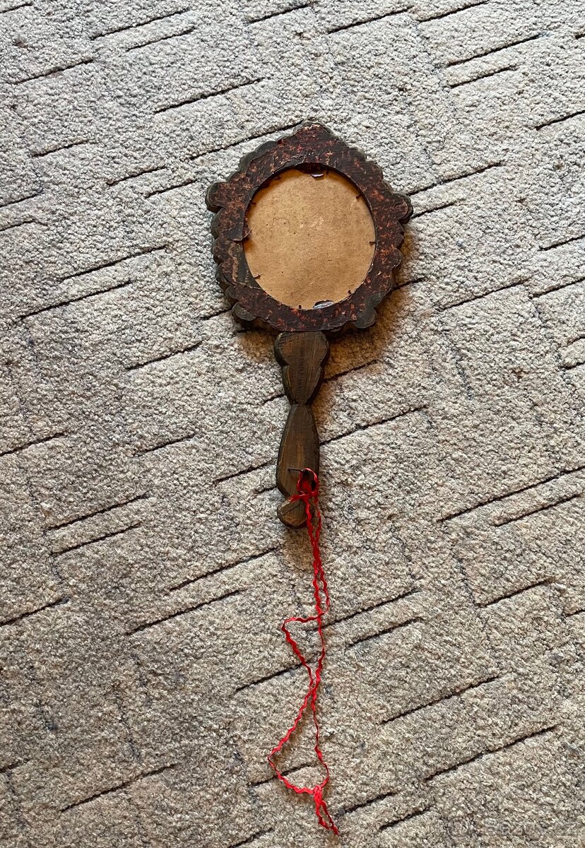 Starožitné ruční zrcátko - tajemné zrcadlo - 2