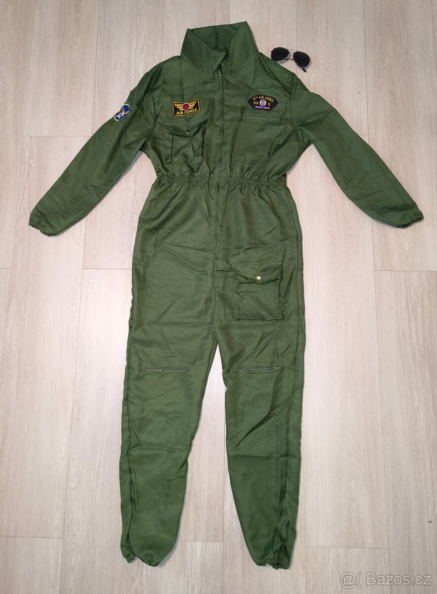 Pánský kostým maska Letec vel. L + brýle - 2