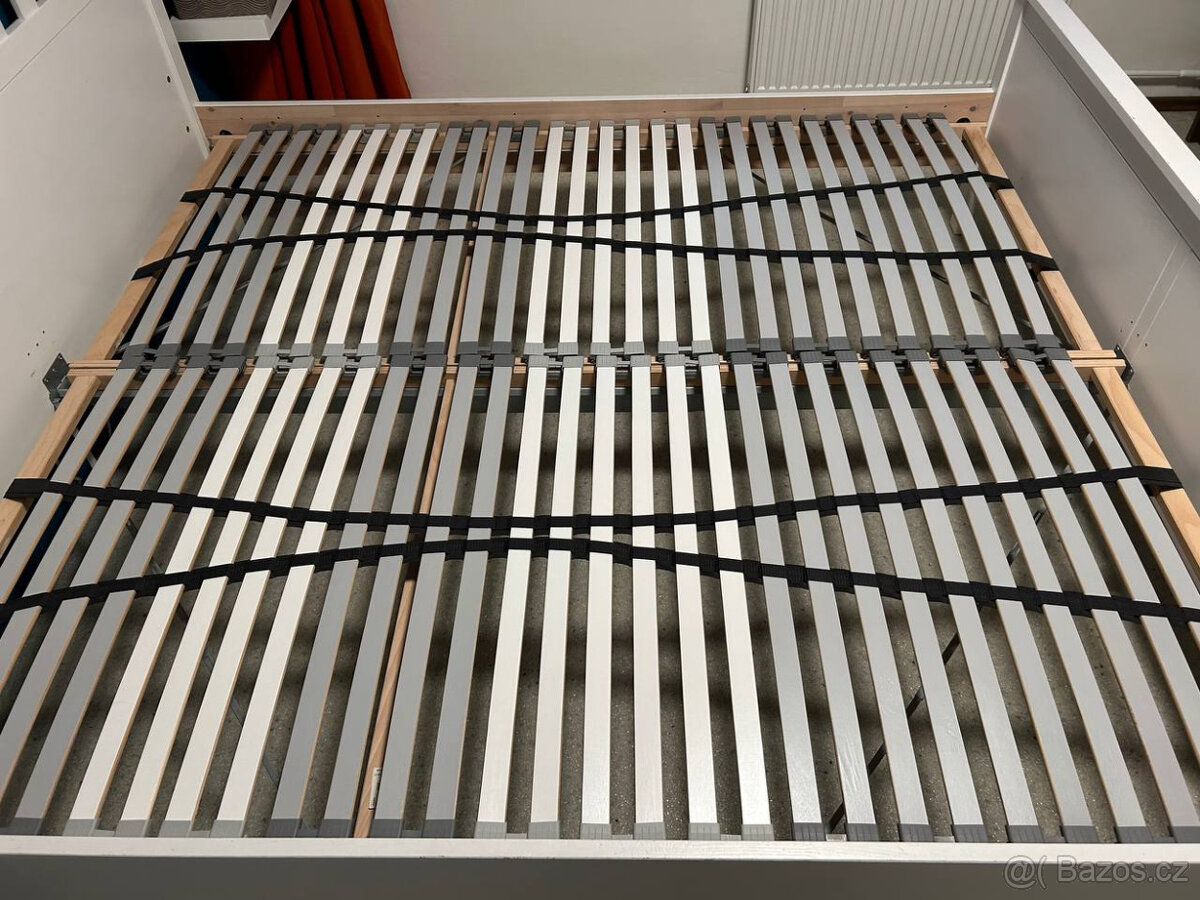 IKEA HEMNES 200x180 bílá vč. roštů - 2