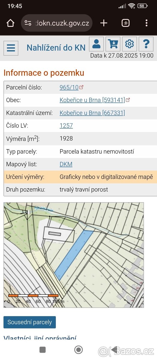 Zahrada a další investiční pozemky 3674m2 - 2